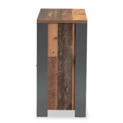 Ranger Two-Tone And Wood 1 Drawer Sideboard Buffet Rustic Brown/Gray - Baxton Studio