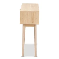 Baird Wood And Rattan 2 Drawer Console Table Brown - Baxton Studio -Baxton Studio GUEST 3d0bed39 611c 4db7 88fb 2cff2e1455ca