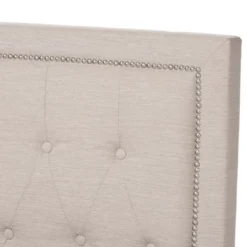 Queen Taylor Modern And Contemporary Fabric Upholstered Gas Lift Platform Bed Light Beige - Baxton Studio 15 Queen Taylor Modern And Contemporary Fabric Upholstered Gas Lift Platform Bed Light Beige - Baxton Studio -Baxton Studio GUEST 3d3c1af4 afb9 4559 9001 93478c88a451