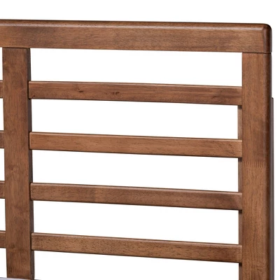 Queen Luciana Fabric Upholstered Wood Platform Bed Light Gray/Ash Walnut - Baxton Studio 5 Queen Luciana Fabric Upholstered Wood Platform Bed Light Gray/Ash Walnut - Baxton Studio - Image 3