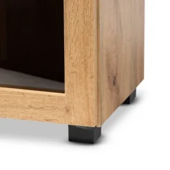 Mason Wood 2 Door Storage Cabinet With Glass Doors Oak Brown/Black - Baxton Studio 9 Mason Wood 2 Door Storage Cabinet With Glass Doors Oak Brown/Black - Baxton Studio -Baxton Studio GUEST 3e0526f3 be37 47b7 acd1 aba13ccff1f5