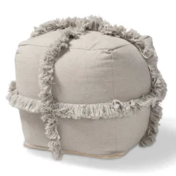 Alfro Handwoven Cotton Fringe Pouf Ottoman - Baxton Studio 14 Alfro Handwoven Cotton Fringe Pouf Ottoman - Baxton Studio -Baxton Studio GUEST 3f487c1b ca0a 4239 8f6d d676c9e634f5