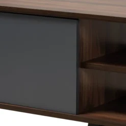 Clapton Multi Toned Wood TV Stand For TVs Up To 75" Gray/Brown - Baxton Studio -Baxton Studio GUEST 3ff82b37 a6ce 4203 ba26 66e611c2ab4d