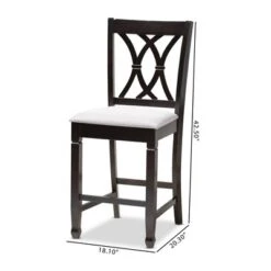 2pc Reneau Finished Wood Counter Height Pub Chairs - Baxton Studio -Baxton Studio GUEST 3ffb4160 4a15 4682 91c2 f15ff43e3fd8