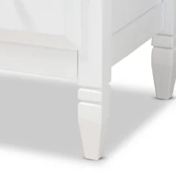 3 Drawer Naomi Wood Bedroom Chest White/Gold - Baxton Studio -Baxton Studio GUEST 40194bbb b020 4f04 861b 9db050c74b71