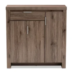Laverne Modern And Contemporary Oak Finished Shoe Cabinet Brown - Baxton Studio -Baxton Studio GUEST 4035f21e 0c49 4278 9e2e b7f13854b5d5
