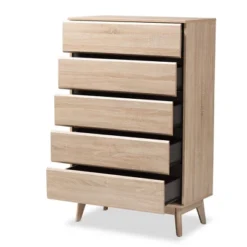 Mirren Light Oak 5 Drawer Chest Brown/Dark Gray - Baxton Studio 13 Mirren Light Oak 5 Drawer Chest Brown/Dark Gray - Baxton Studio -Baxton Studio GUEST 40695f3a 3ce1 4bf7 9207 61e59ee24e42