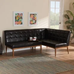 2pc Sanford Wood Dining Nook Banquette Set Brown - Baxton Studio 13 2pc Sanford Wood Dining Nook Banquette Set Brown - Baxton Studio -Baxton Studio GUEST 410b7c07 9b18 48bf b77b 597f5db0fd90