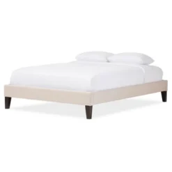 Lancashire Modern And Contemporary Linen Fabric Upholstered Bed Frame With Tapered Legs - Full - Baxton Studio -Baxton Studio GUEST 41af490e 4084 461e 98c1 1e803fd90d57
