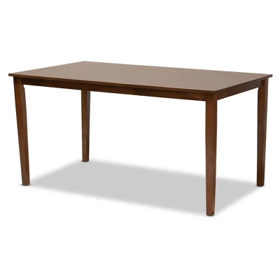 6pc Lanier Dining Set Gray/Walnut/Brown - Baxton Studio 5 6pc Lanier Dining Set Gray/Walnut/Brown - Baxton Studio - Image 3