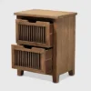 Clement 2 Drawer Wood Spindle Nightstand Brown - Baxton Studio -Baxton Studio GUEST 42559c21 ec1d 4ef8 a7f9 b61d3770a1b4