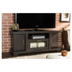 Viveka 2 Door TV Stand For TVs Up To 46" Dark Brown - Baxton Studio -Baxton Studio GUEST 435f20e8 d4e6 41fd b45b 75af7babf10c