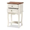 2 Drawer Darla Wood Nightstand White/Cherry Brown - Baxton Studio -Baxton Studio GUEST 436376fb 58f7 4283 b1d4 e430d9d40d0c