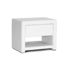 Massey Upholstered Modern Nightstand - Baxton Studio -Baxton Studio GUEST 43c67514 1777 4431 a73a 76ebe1bfc04a