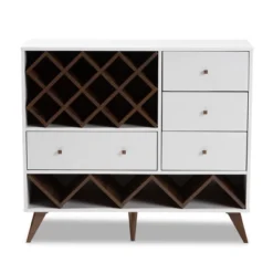 Baxton Studio Savino And Walnut Finished Wood Wine Cabinet White/Brown - BaxtonStudio 16 Baxton Studio Savino And Walnut Finished Wood Wine Cabinet White/Brown - BaxtonStudio -Baxton Studio GUEST 43e35d41 cc63 4b36 9a27 0d2d54dfa14b