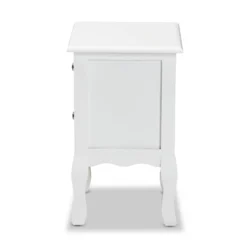 Caelan Wood 2 Drawer Nightstand White - Baxton Studio -Baxton Studio GUEST 43f49f57 8ddb 4e2d a893 5797bbdd7a7b
