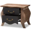 Romilly Country Cottage Farmhouse Oak Finished Wood 2 Drawer Nightstand Black/Brown - Baxton Studio -Baxton Studio GUEST 44718e3e d020 43ba 8bb5 c717b21e08ee
