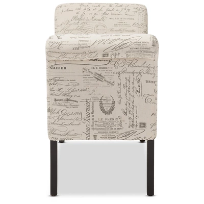 Avignon Script - Patterned French Laundry Fabric Storage Ottoman Bench - Baxton Studio 4 Avignon Script - Patterned French Laundry Fabric Storage Ottoman Bench - Baxton Studio - Image 2
