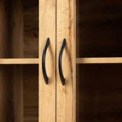 Laurana Wood Kitchen Cabinet And Hutch Oak Brown - Baxton Studio -Baxton Studio GUEST 4513699e 0344 45a1 88b1 cf24384a1dac