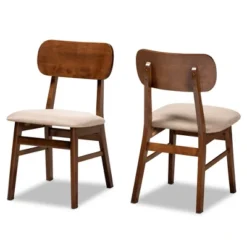 2pc Euclid Wood Dining Chair Set - Baxton Studio -Baxton Studio GUEST 456f42ce 156f 4165 89c9 dcc4e3b3c0e3