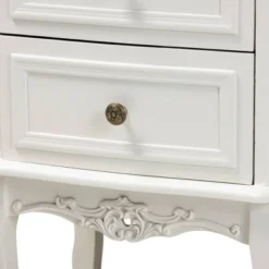 2 Drawer Darlene Wood Nightstand White/Cherry Brown - Baxton Studio -Baxton Studio GUEST 4644c96d 40c3 4809 9227 f3947a6c8c72