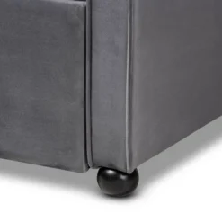 Freda Velvet Fabric Upholstered Button Tufted Daybed With Trundle - Baxton Studio 16 Freda Velvet Fabric Upholstered Button Tufted Daybed With Trundle - Baxton Studio -Baxton Studio GUEST 46c0f85e 9491 4fd8 8ebc 126c85282a73