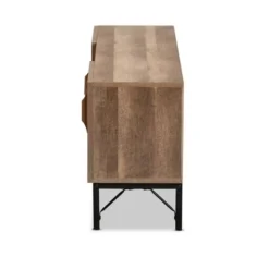 Veanna Bohemian Natural Wood And Metal 2 Door Synthetic Rattan TV Stand For TVs Up To 40" Brown/Black - Baxton Studio 13 Veanna Bohemian Natural Wood And Metal 2 Door Synthetic Rattan TV Stand For TVs Up To 40" Brown/Black - Baxton Studio -Baxton Studio GUEST 46ed1798 ad00 43e1 8036 d47c9270da0d