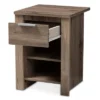 Laverne Modern And Contemporary Oak Finished 1 Drawer Nightstand Brown - Baxton Studio -Baxton Studio GUEST 46fd6d02 2adf 4020 9af6 f021bb8b8ff6