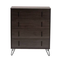 Baldor Wood Metal 4 Drawer Bedroom Chest Dark Brown - Baxton Studio 13 Baldor Wood Metal 4 Drawer Bedroom Chest Dark Brown - Baxton Studio -Baxton Studio GUEST 4761497d 81e6 4359 a5c8 16b039eb77f0