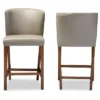 Set Of 2 Olivia Wood Faux Leather Pub Counter Height Barstools Walnut/Dark Brown - Baxton Studio -Baxton Studio GUEST 47d05e5d e363 47a4 a9d3 80ccaeed4178
