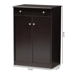 Dariell Modern And Contemporary Finished Shoe Cabinet Dark Brown - Baxton Studio -Baxton Studio GUEST 485962d2 f2fa 42b9 921e 905c0645f1c9