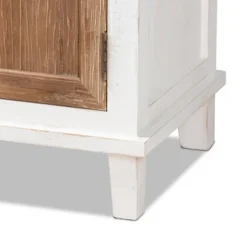 Glynn Wood 2 Door Storage Cabinet White/Brown - Baxton Studio -Baxton Studio GUEST 49fe8926 d014 48e0 9d47 dbe761cce2de