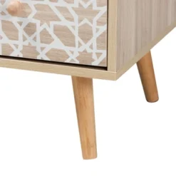 Beau Two-Tone Wood 3 Drawer Storage Cabinet White/Natural Brown - Baxton Studio -Baxton Studio GUEST 4b8974b4 17e2 426a b00b 20baffc15867