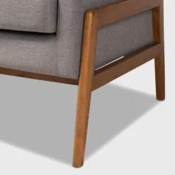 Perris Upholstered Wood Sofa Light Gray/Walnut - Baxton Studio 14 Perris Upholstered Wood Sofa Light Gray/Walnut - Baxton Studio -Baxton Studio GUEST 4c346d02 a23f 4c44 8de8 50f7c223f337