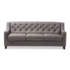 Arcadia Modern And Contemporary Fabric Upholstered Button Tufted Living Room 3 Seater Sofa - Baxton Studio -Baxton Studio GUEST 4c3a2ca2 e4d0 4fad 9f80 01737b0925db