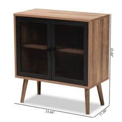 Yuna Natural Brown Wood And Metal 2 Door Storage Cabinet Natural Brown/Black - Baxton Studio -Baxton Studio GUEST 4ce173f1 5ca6 419d 9cd3 c27aa6e91751