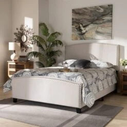 Morgan Fabric Upholstered Panel Bed - Baxton Studio -Baxton Studio GUEST 4dc2d410 0766 46d4 9d60 2ebda2e66575