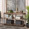Bardot Wood And Metal 3 Tier Console Table Walnut Brown/Black - Baxton Studio 1 Bardot Wood And Metal 3 Tier Console Table Walnut Brown/Black - Baxton Studio -Baxton Studio GUEST 4e749a4d cfd1 42bb 9a36 9f0748bfa07b