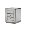 Currin Contemporary Mirror 3 Drawer Nightstand Silver - Baxton Studio -Baxton Studio GUEST 4ee47d80 7ff9 421e bb5b 67fc3ef75153