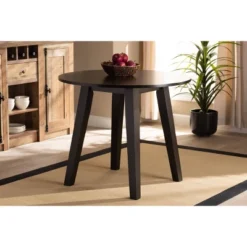 35" Ela Wide Round Wood Dining Table - Baxton Studio -Baxton Studio GUEST 4eea4b35 eefb 4d34 a986 effb1e321ac6