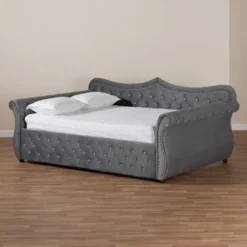 Abbie Velvet Fabric Upholstered Crystal Tufted Daybed - Baxton Studio 15 Abbie Velvet Fabric Upholstered Crystal Tufted Daybed - Baxton Studio -Baxton Studio GUEST 4f21d9fd f922 4bdb 9abe 85c4ff1ea48d