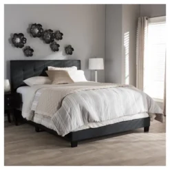 Brookfield Modern And Contemporary Fabric Bed - Baxton Studio -Baxton Studio GUEST 5003bd9c 3626 40c1 b5f7 9f95c8c7e343