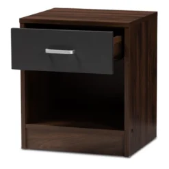 Hansel 1 Drawer And Finished Nightstand Brown/Gray - Baxton Studio -Baxton Studio GUEST 50157f05 a880 4692 a5cc 855b53c4f8f4