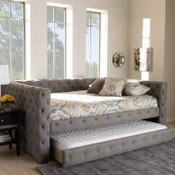 Anabella Daybed With Trundle - Baxton Studio -Baxton Studio GUEST 501739db ff1f 4c97 b997 9c3f64cb30f3