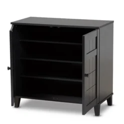 Shelf Wood Shoe Storage Cabinet Glidden Finished Dark Gray - Baxton Studio -Baxton Studio GUEST 50e9519f 8a1b 4fb8 b0ff 246bfc89aed4