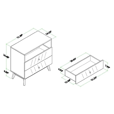 Hartman Wood 3 Drawer Storage Chest Walnut Brown - Baxton Studio 11 Hartman Wood 3 Drawer Storage Chest Walnut Brown - Baxton Studio - Image 9