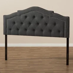 Queen Edith Modern And Contemporary Fabric Headboard Dark Gray - Baxton Studio -Baxton Studio GUEST 515a2ff4 48c6 4851 a517 00811760bc97