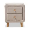 Jonesy Mid - Century Linen Upholstered 2 - Drawer Nightstand - Buff Beige - Baxton Studio 2 Jonesy Mid - Century Linen Upholstered 2 - Drawer Nightstand - Buff Beige - Baxton Studio -Baxton Studio GUEST 5167324f 790e 4a6c a508 b4fa4901ad9c