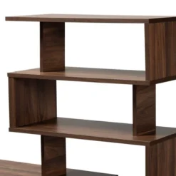 Foster Wood Storage Desk With Shelves Walnut/Brown - Baxton Studio -Baxton Studio GUEST 519e1296 786e 423d 8f08 454e7f8b71c7