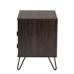 Glover Wood And Metal 2 Drawer Nightstand Brown/Gold - Baxton Studio -Baxton Studio GUEST 5266e216 5fdb 4687 91f7 757aaa475402